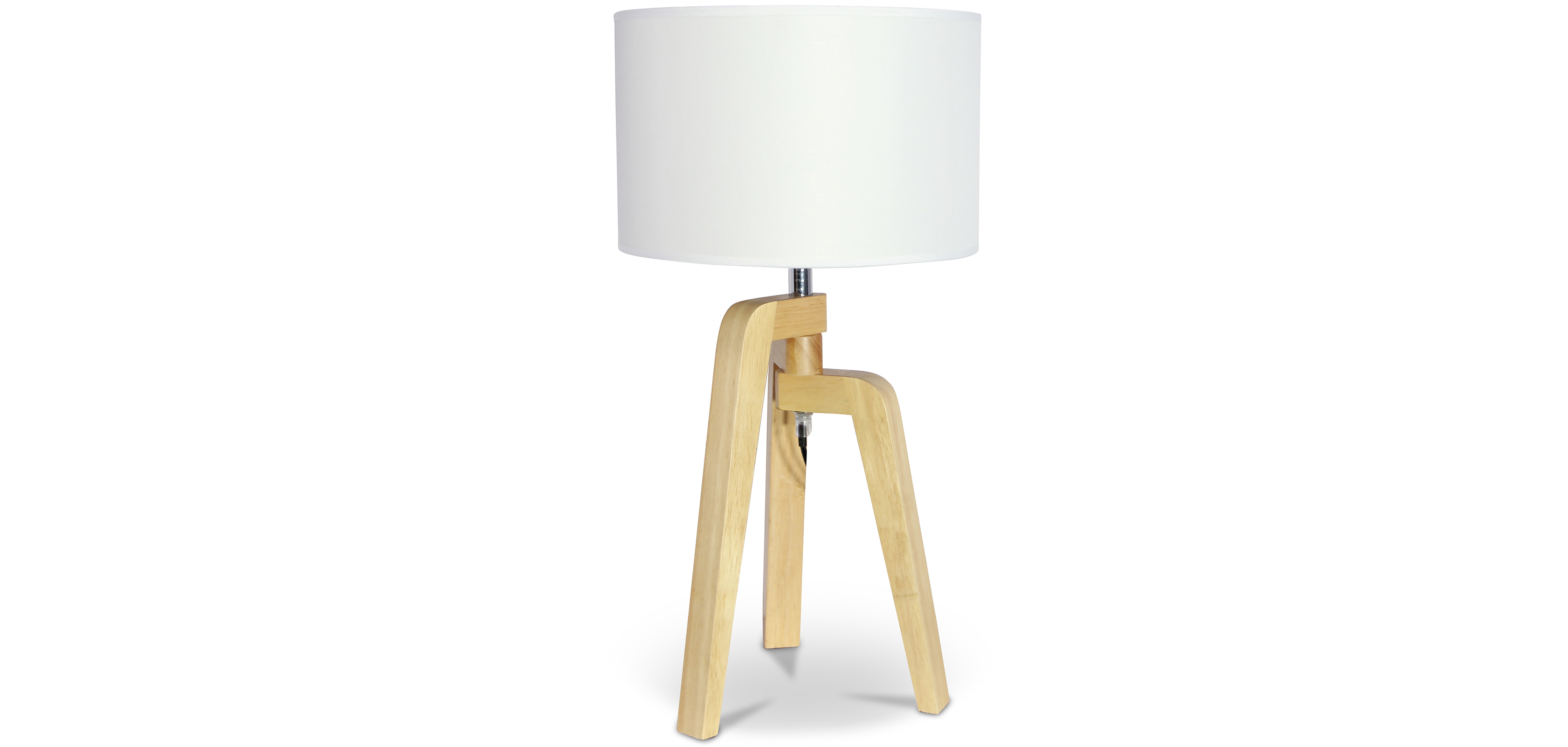 Lampe de Bureau Trépied - Pur Style Nordique - Bois