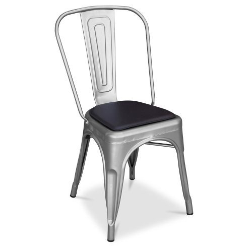 BUYUE Lot de 4 Coussins de Chaise en métal avec Aimant - en Similicuir