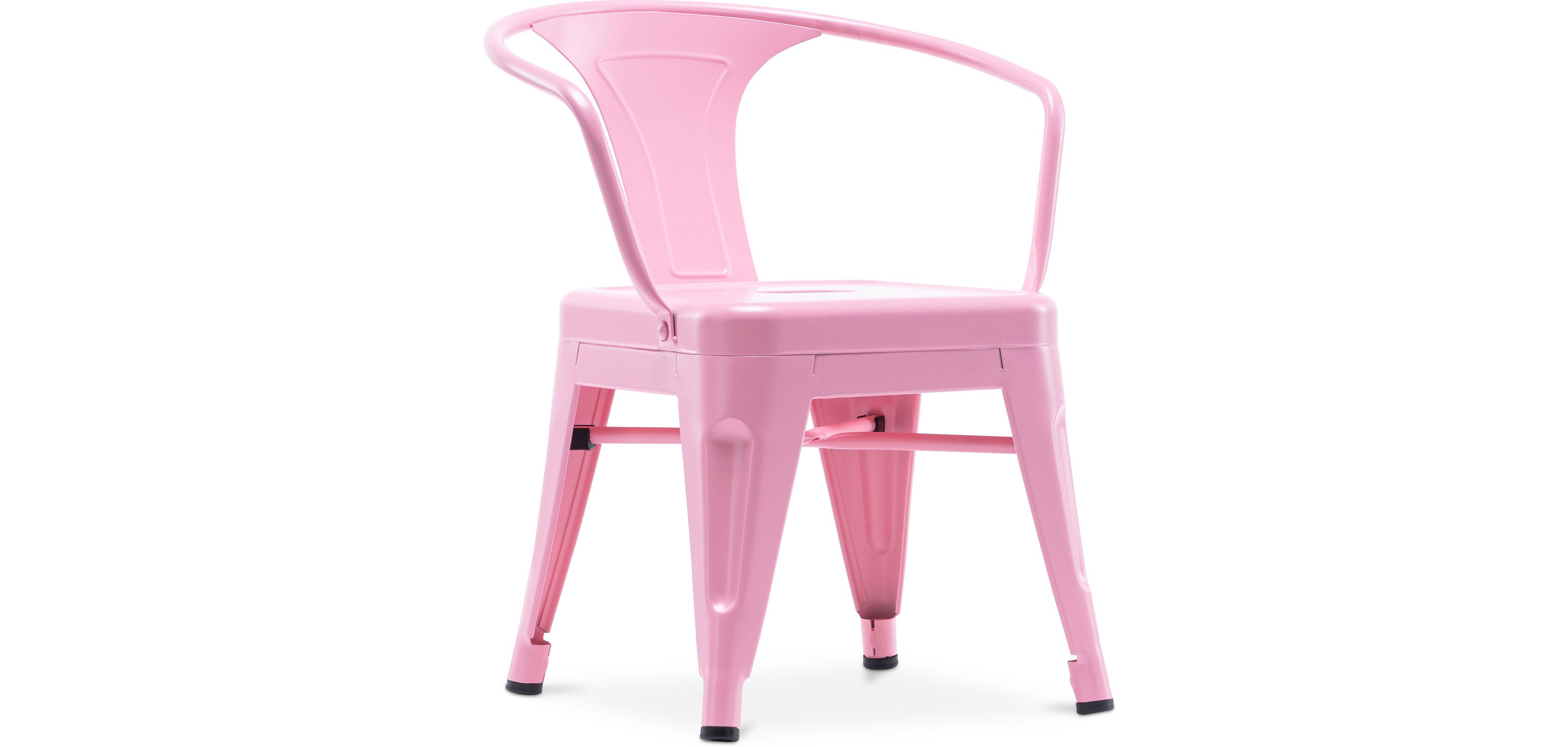 Chaise pour enfant de style Tolix – avec accoudoirs  Métal